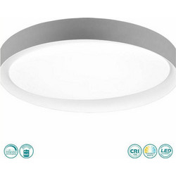 Φωτιστικό Οροφής - Πλαφονιέρα Zeta R62712411 24W Led Φ48cm 7cm Grey RL Lighting Πλαστικό