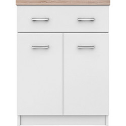 Κομότα Top Mix 60x33x85cm Λευκό-Σονόμα