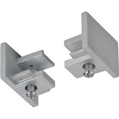Τερματικές Τάπες Ράγας Trio Lighting DUOLINE 703087 Γκρι Τιτανίου (Titan Grey)