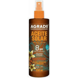 Agrado Protection Λάδι Μαυρίσματος Σώματος SPF8 250ml
