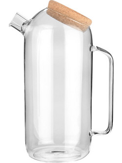 Estia ESTIA ΚΑΝΑΤΑ ΓΥΑΛΙΝΗ 1800ml ΜΕ ΚΑΠΑΚΙ ΦΕΛΛΟΥ