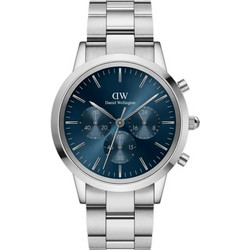 Daniel Wellington Iconic Ανδρικό Ρολόι Χρονογράφος με Ασημί Μεταλλικό Μπρασελέ DW00100644