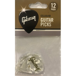 GIBSON APRW12-74T Perloid White Thin Πέννες (12 Tμχ )