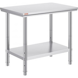 Τραπέζι Εργασίας VEVOR 60x90x80cm Ανοξείδωτο με Κάτω Ράφι για Επαγγελματική Κουζίνα 60X90X80CFGZT0001V0