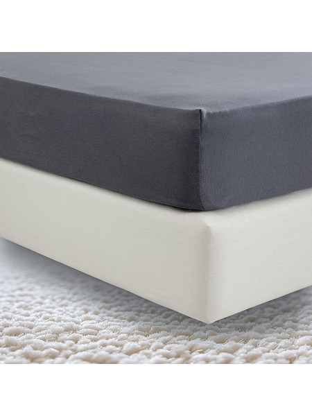 La Luna Σεντόνι Μονό Βαμβακερό με Λάστιχο 100x200+40 Jersey Charcoal Grey