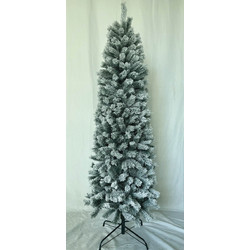 Χριστουγεννιάτικο Δέντρο Kantas Trees Supreme Flocked Slim Χιονισμένο 210cm Πράσινο 99