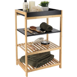 Ραφιέρα Δαπέδου 4 Θέσεων (43x33x70) T-D Black/Bamboo 98226195