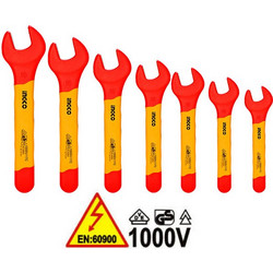 INGCO HKISPA0701 Σειρά Κλειδιά Γερμανικά 1000V VDE Ηλεκτρολόγου (7 τεμ)