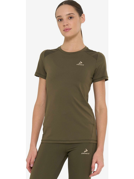 DEMIX Κοντομάνικη Μπλούζα W D Running Trail SS T-shirt GREEN γυναίκες