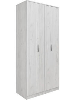 Matis Fortuna FB2 Pol Δίφυλλη Ντουλάπα Ρούχων Γκρι 100x52x222cm 304246