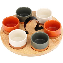 Ορντεβιέρα Σερβιρίσματος Excellent Houseware με 6 μπολ και δίσκο - 7 τεμάχια 210001040