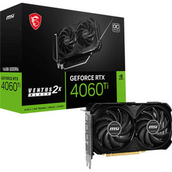 MSI GeForce RTX 4060 Ti 16GB GDDR6 Ventus 2X Black OC Κάρτα Γραφικών