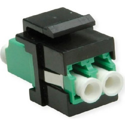 ROLINE Fiber Optic Keystone Jack, LC/LC Duplex, Singlemode, OS2, APC