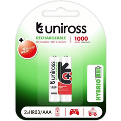 Uniross Hybrio Rechargeable AAA 1000mAh 2τμχ
