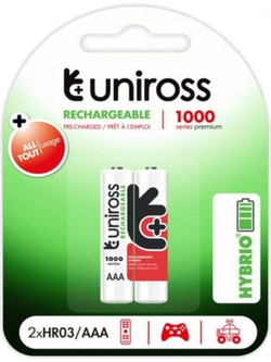 Uniross Hybrio Rechargeable AAA 1000mAh 2τμχ