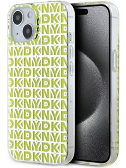 DKNY TPU Repeat Pattern Case Θήκη Σιλικόνης για iPhone 15 Κίτρινο