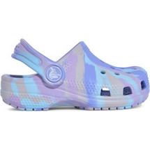 Crocs Classic Marbled Clog Παιδικά Παπούτσια Θαλάσσης για Κορίτσι Γαλάζια 206838-5Q7