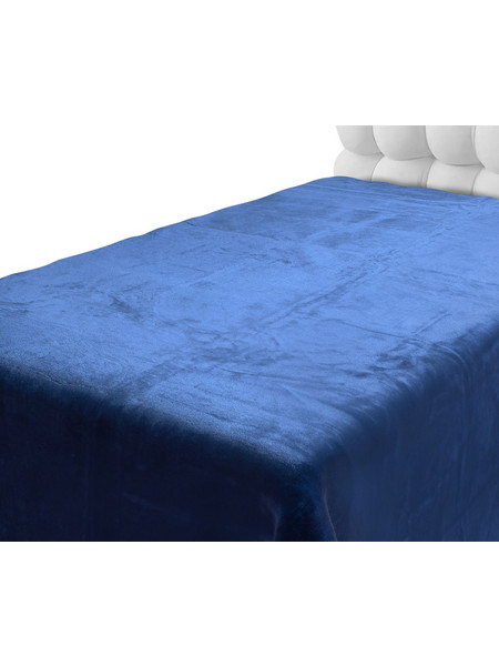 Βελουτέ κουβέρτες (220cm x 240cm) μπλέ