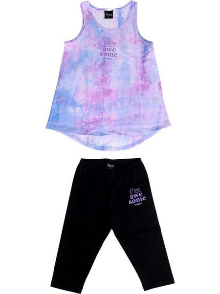 TARGET SET UP TANK UNEVEN HEM 3/4 LEG AWESOME LILA-BLACK JR