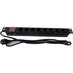 Πολύπριζο Καμπίνας Rack TU-XIN (TX-1U-EU8-SO) - 19'' 1U - x8 Θέσεις TX-1U-EU8-SO