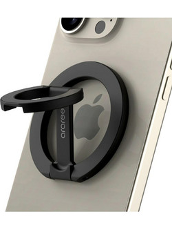 Βάση Araree A-Ring MagSafe GripTok μαύρη