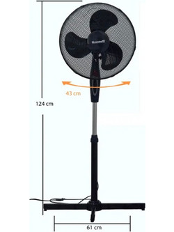 Hausberg HB-5100NG Ανεμιστήρας Δαπέδου Ορθοστάτης