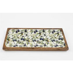 Πιατέλα mango enamel OLIVE 40x19cm