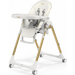 Peg Perego Prima Pappa Follow Me Αναδιπλούμενο Καρεκλάκι Φαγητού με Ροδάκια Gold