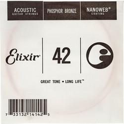 Elixir 14142 Nanoweb Phosphor Bronze Χορδή Ακουστικής Κιθάρας 42