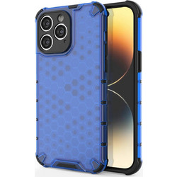 Hurtel Honeycomb Back Cover Blue (iPhone 14 Pro)