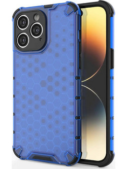 Hurtel Honeycomb Back Cover Blue (iPhone 14 Pro)