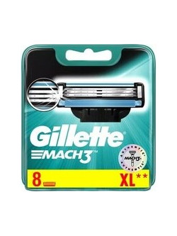 Gillette Mach 3 Turbo Ανταλλακτικά Ξυραφάκια με 3 Λεπίδες & Λιπαντική Ταινία 12τμχ