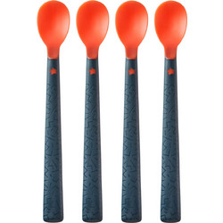 Tommee Tippee Heat Sense Spoons Σετ Βρεφικά Κουτάλια 4m+ Μαύρα Πορτοκαλί 4τμχ