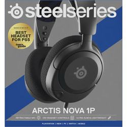SteelSeries Arctis Nova 1P Gaming Headset Over Ear Black