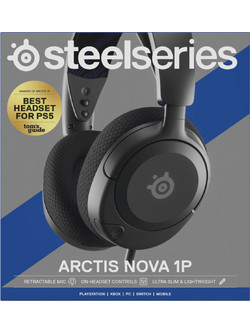 SteelSeries Arctis Nova 1P Gaming Headset Over Ear Black