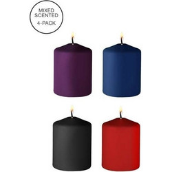 Set of 4 Candles Tease Candles Mix Scented