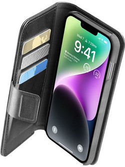 Cellularline Book Agenda - Iphone 14 Case With Microban Coating (black) - (BOOKAG2IPH14K)