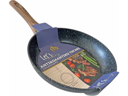 Tηγάνι αντικολλητικό μαύρο 22x4,4cm Νο22 03-950-4056