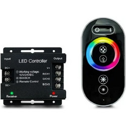 Controller για Ταινίες LED RGB 12/24VDC 216W/432W με Τηλεχειριστήριο Αφής ZY-2430
