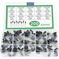 TIPA set of electrolytic capacitors 200 pcs (0.1 μF - 220 μF)