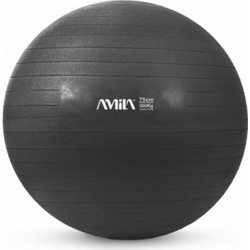 Μπάλα Γυμναστικής AMILA GYMBALL 75cm Μαύρη Bulk