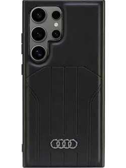 Audi Synthetic Leather MagSafe S24 Ultra S928 black/black hardcase AU-TPUPCMS24U-Q5/D1-BK - (AUDI000149-0)