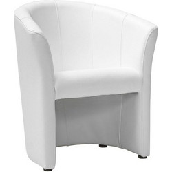 Diommi Πολυθρόνα Δερματίνη Λευκή TM-1 80-185