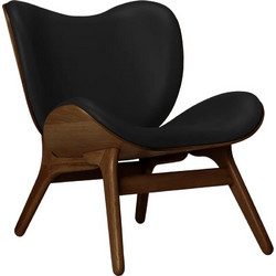 Πολυθρόνα A Conversation Piece Hope Leather 5700C5501-12 70x83x83cm Dark Oak Black