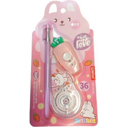 3 in 1 Correction tape ,gel ink pen and mini cutter rabbit