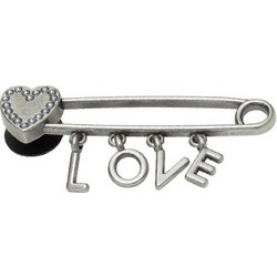 LOVE SAFETY PIN JIBBITZ CHARMS UNISEX CROCS