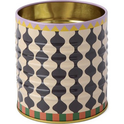 ΣΤΡΟΓΓΥΛΗ ΜΕΤΑΛΛΙΚΗ ΜΟΛΥΒΟΘΗΚΗ DESIGNWORKS INK A DOPO STORAGE TIN - BLACK AND WHITE WAVY DTSC-1002EU