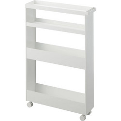 Yamazaki Τρόλεϊ Οργάνωσης Μεταλλικό Λευκό Tower 48x13x80.5
