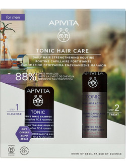Apivita Hippophae Tc & Lupine Protein Men's Σετ Σαμπουάν & Λοσιόν κατά της Τριχόπτωσης 100ml + 250ml