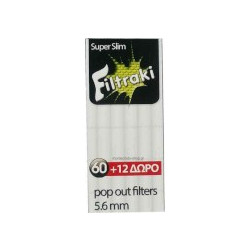 Filtraki 60+12 super slim F72 (φιλτράκια στριφτού)